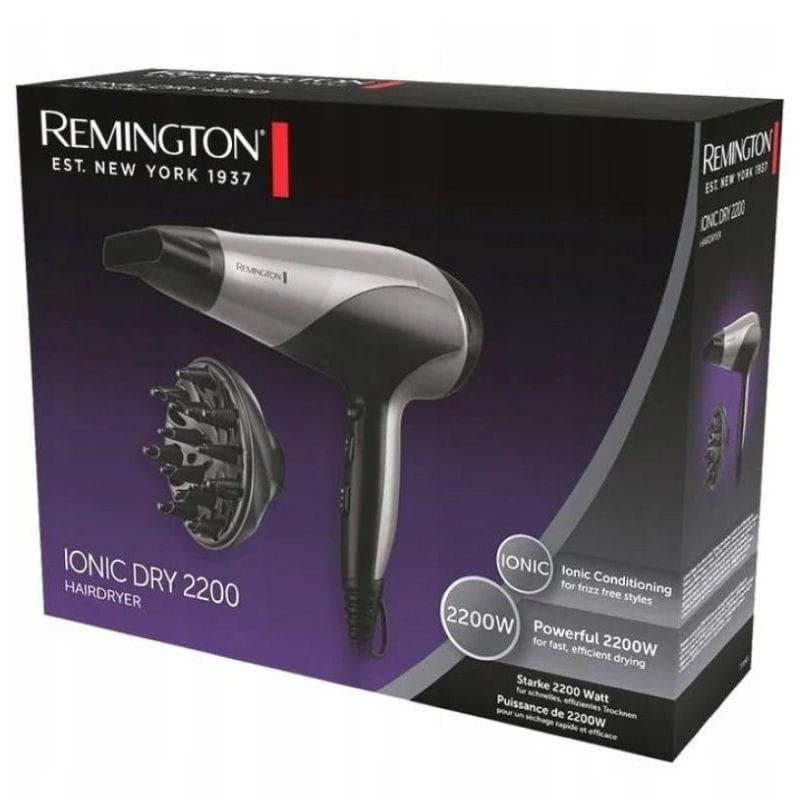 Secador de Cabelo Remington Ionic Dry D3190S 2200W Cinzento/Preto - caixa do produto