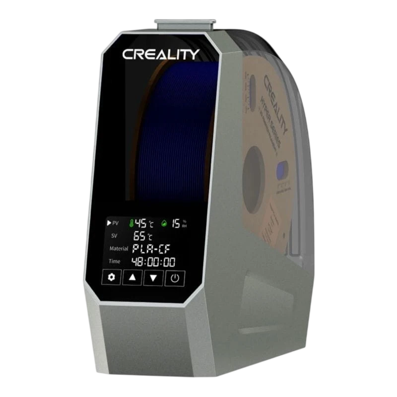 Sèche-filament Creality Space Pi - Pour filament de 1,75 mm et 2,85 mm - Température réglable de 45ºC à 70ºC - Boîte avec chauffage à air PTC 360º