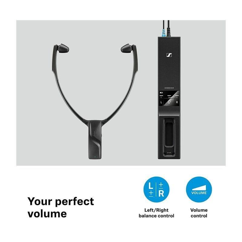 Sennheiser RS 5200 Volumen independiente 70 metros Negro - Auriculares de televisión imagen características 