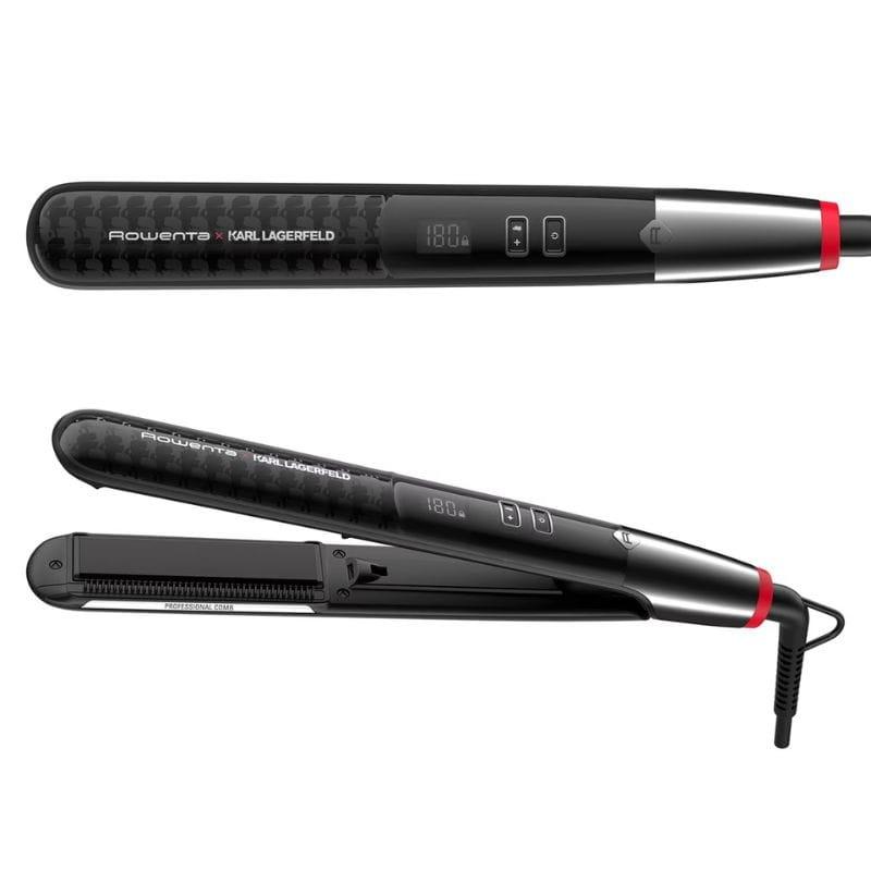 Rowenta X Karl Lagerfeld Hair Straightener SF466LF0 LCD Black Vue de dessus et de côté
