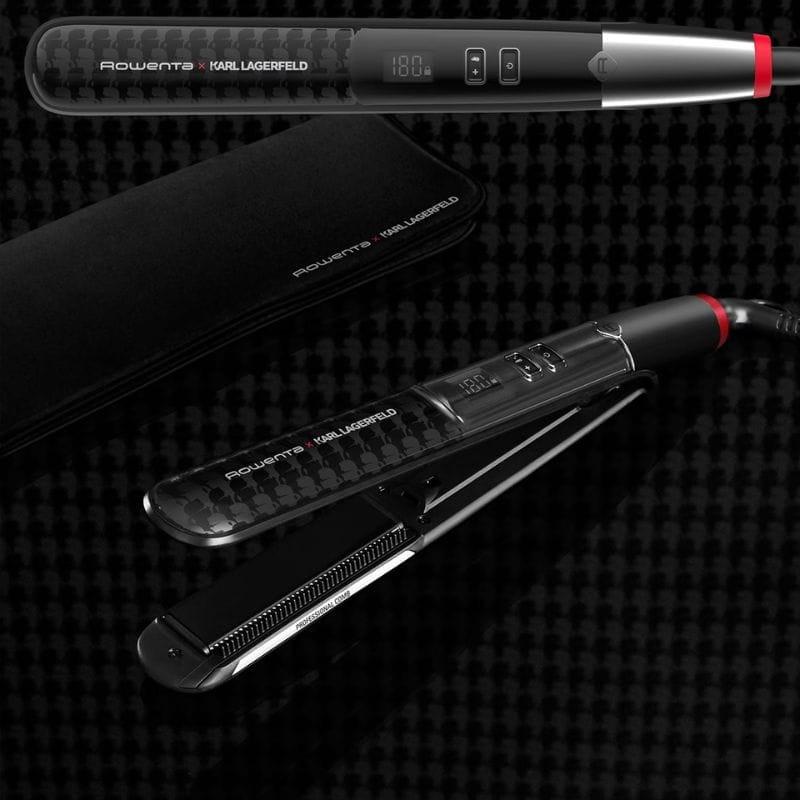 Rowenta X Karl Lagerfeld Hair Straightener SF466LF0 LCD Noir image avec fond noir