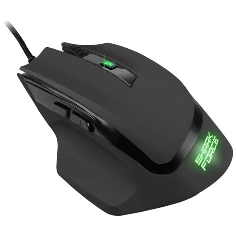 Ratón Gaming Sharkoon SHARK Force II 4200 DPI Negro - Frontal