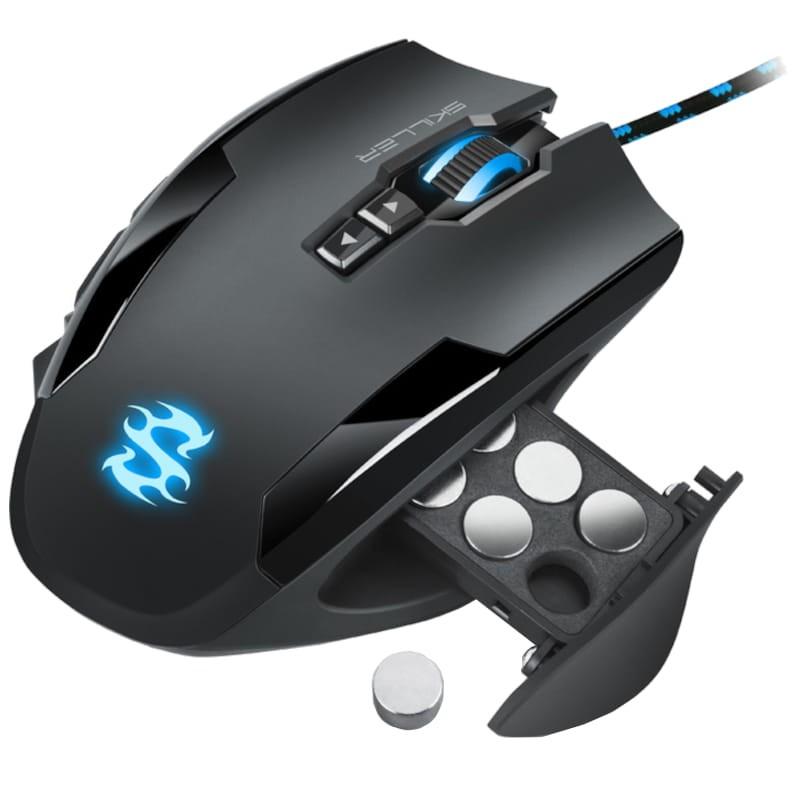 Sharkoon Skiller SGM1 USB 10800 DPI Preto - Mouse para jogos Vista superior com pesos