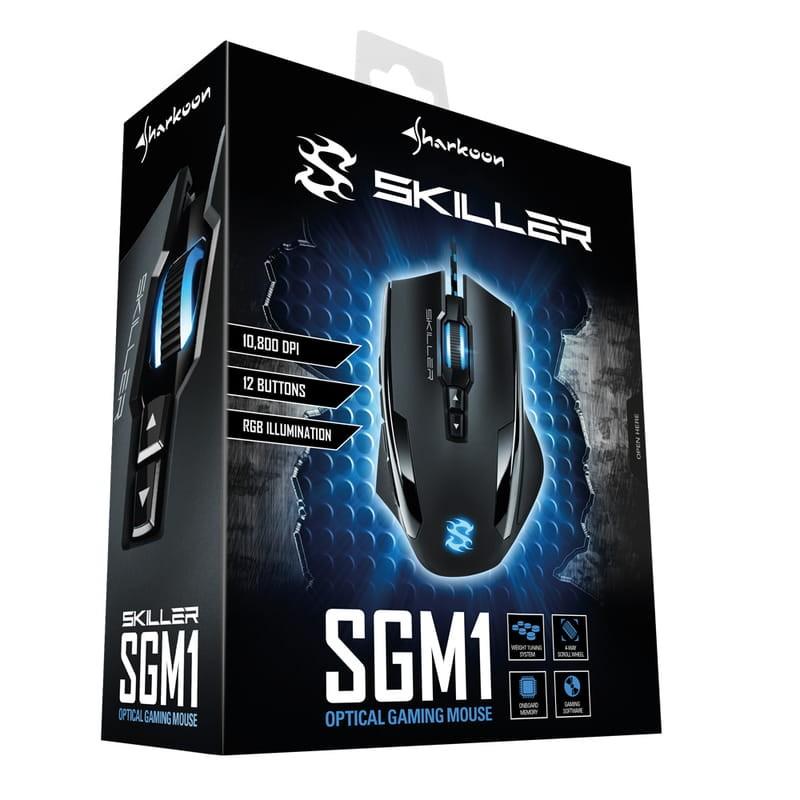 Sharkoon Skiller SGM1 USB 10800 DPI Preto - Caixa de mouse para jogos