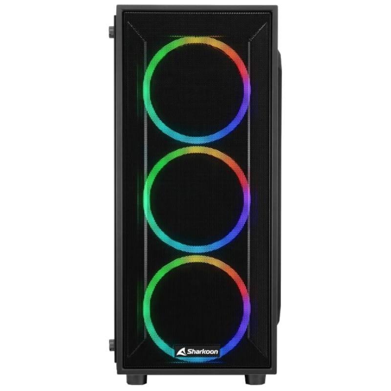 Sharkoon TG4M RGB Negro - Caja PC - Frontal