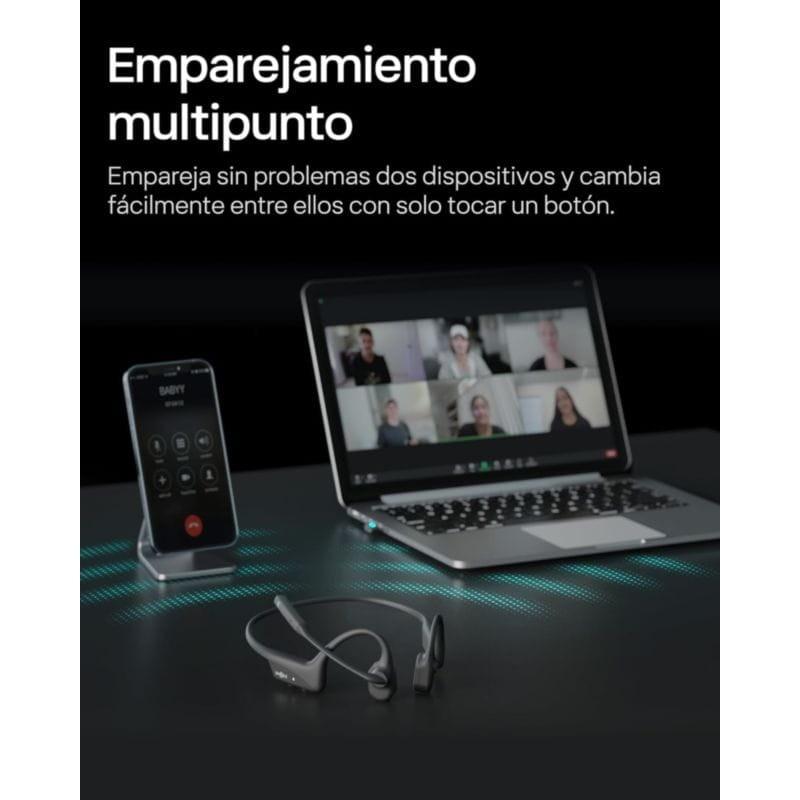 Shokz OpenComm 2 UC USB-A Negro de Conducción Ósea con emparejamiento multipunto