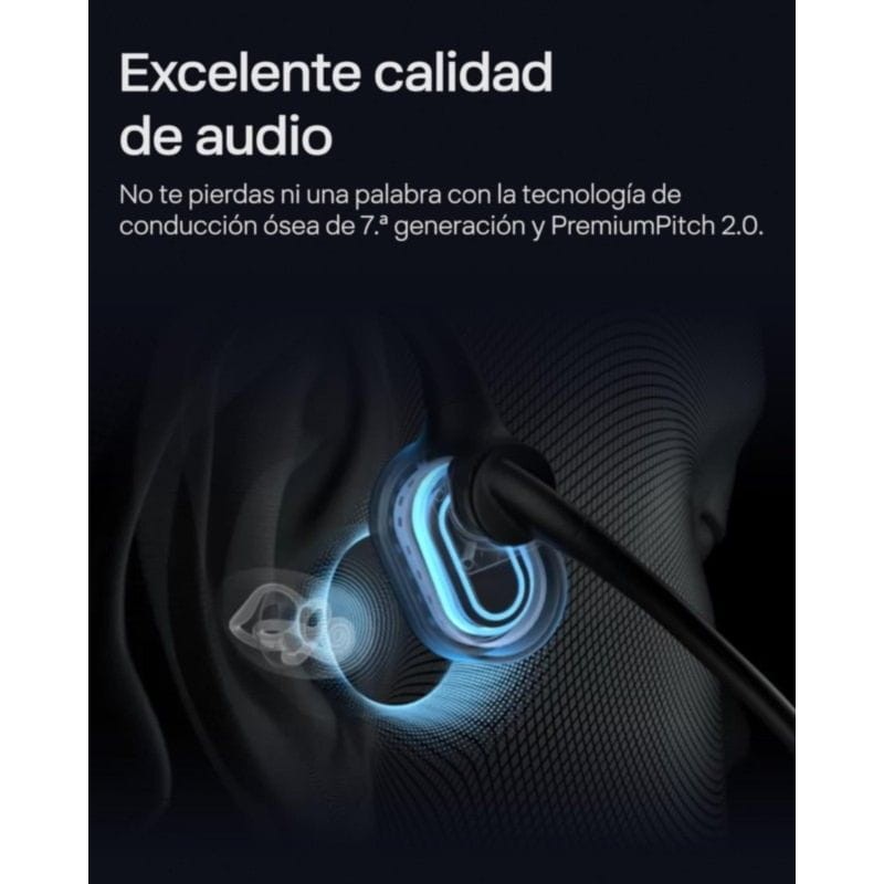 Shokz OpenComm 2 UC USB-C Negro conducción ósea con tecnología de audio de 7a generación