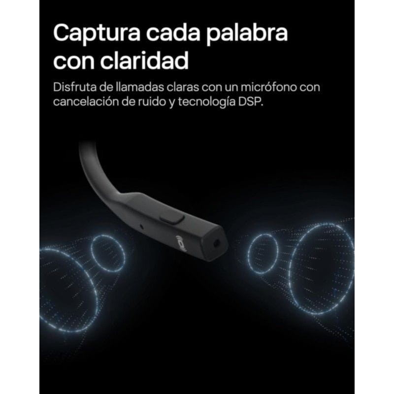 Shokz OpenComm 2 UC USB-C Negro conducción ósea con tecnología DPS