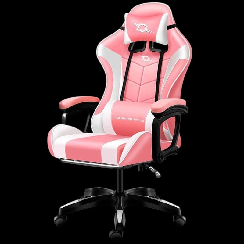 Silla Gaming PowerGaming con Altavoz Bluetooth y Masaje Rosa