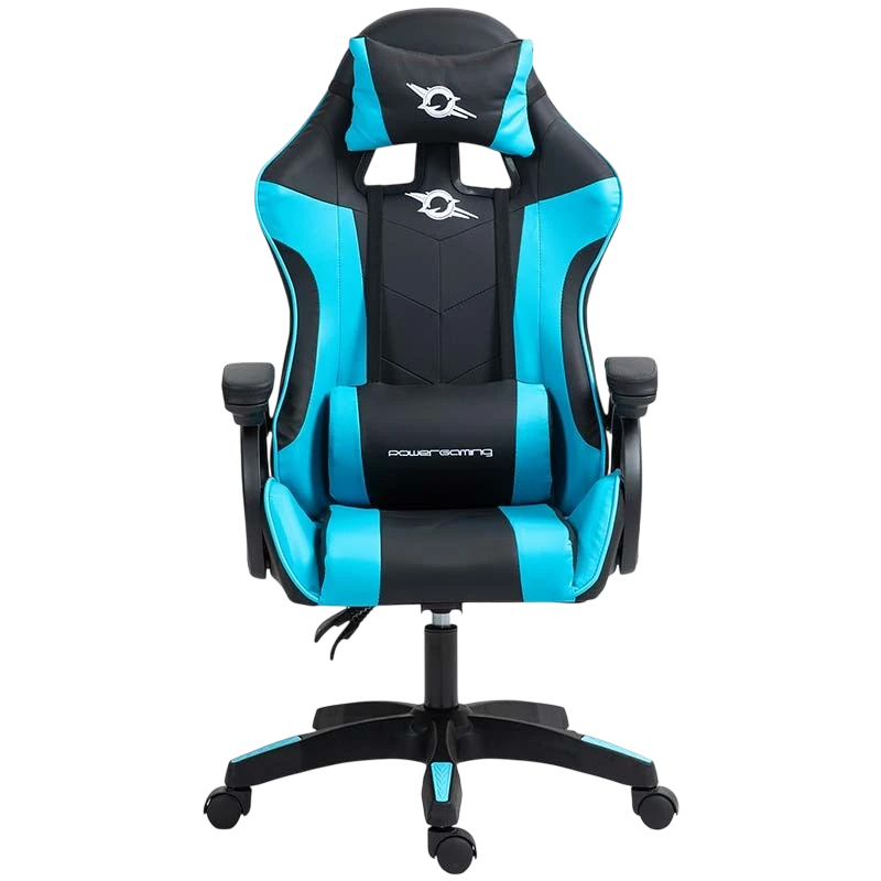 PowerGaming Silla Altavoz Masaje Negro+Azul