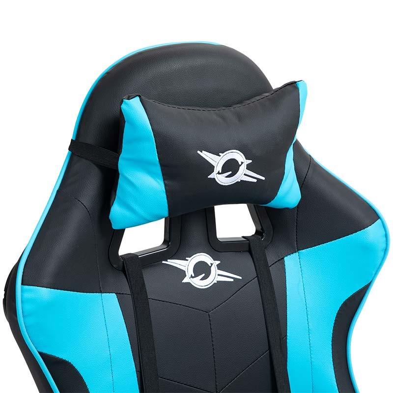 cojín cervical de la Silla Gaming PowerGaming con Altavoz Bluetooth y Masaje Negro+Azul
