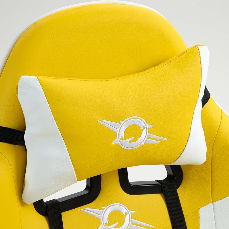 cojín cervical de la Silla Gaming PowerGaming Blanco+Amarillo