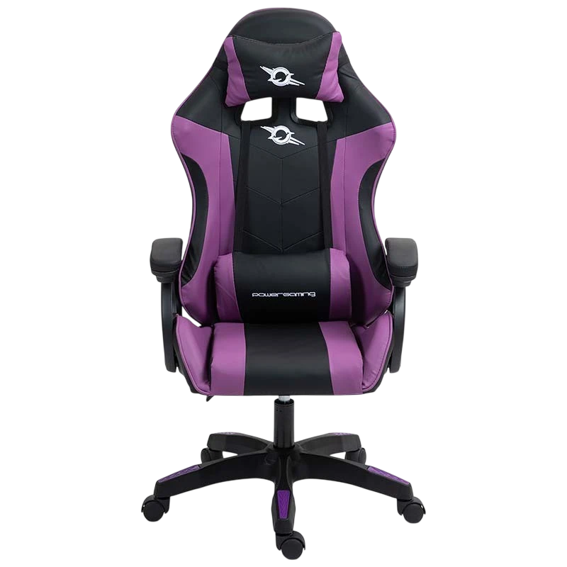 PowerGaming Chaise massage haut-parleur noir+lilas