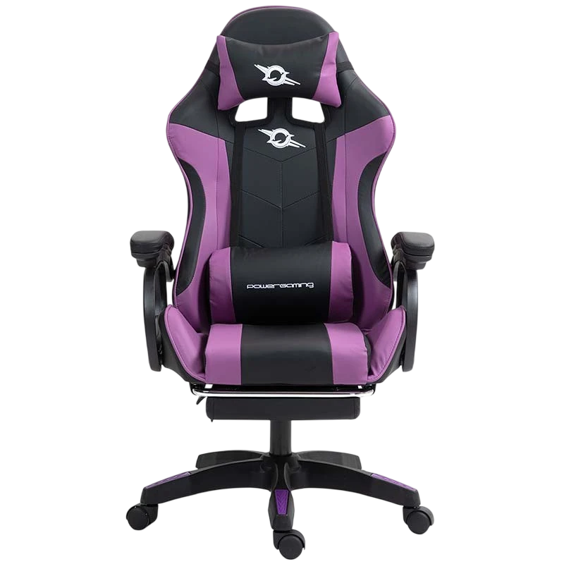 PowerGaming Silla Reposapiés Negro+Lila