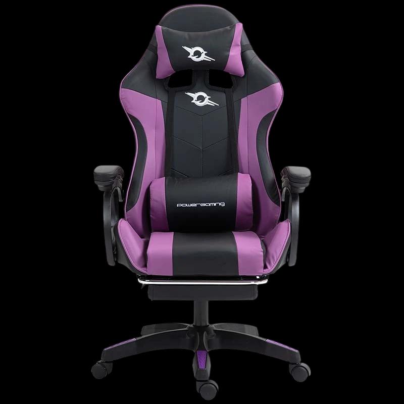 PowerGaming Silla Reposapiés Negro+Lila