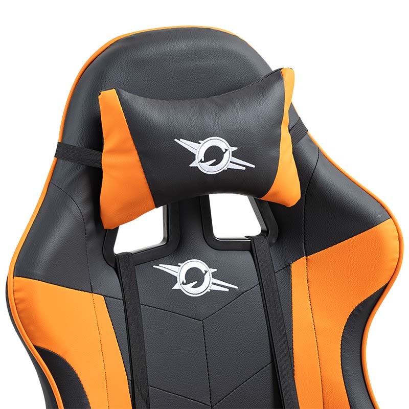 almofada cervical da Cadeira Gaming PowerGaming Preto+Laranja