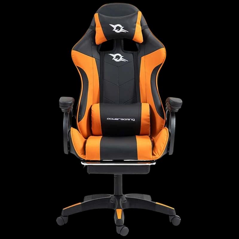 PowerGaming Silla Reposapiés Negro+Naranja