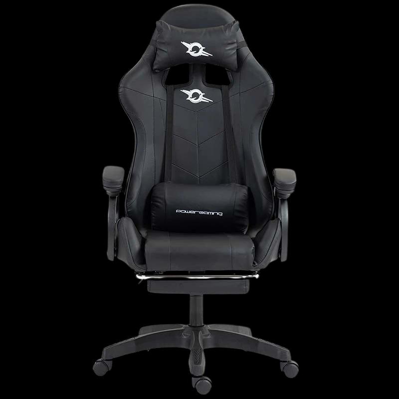 PowerGaming Silla 7 puntos Masaje Reposapiés Negro