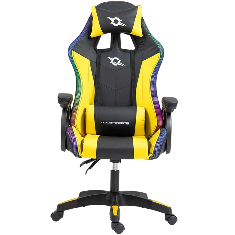 PowerGaming LED RGB Silla Negro+Amarillo