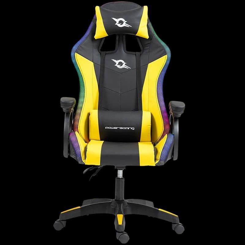 PowerGaming LED RGB Silla Negro+Amarillo