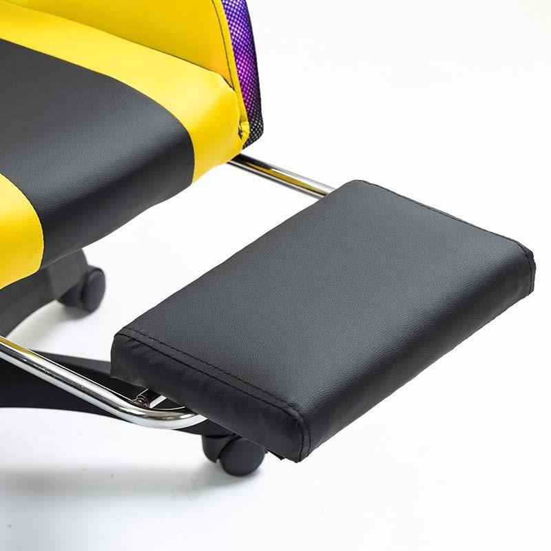 reposapiés de la Silla Gaming PowerGaming LED RGB Negro+Amarillo