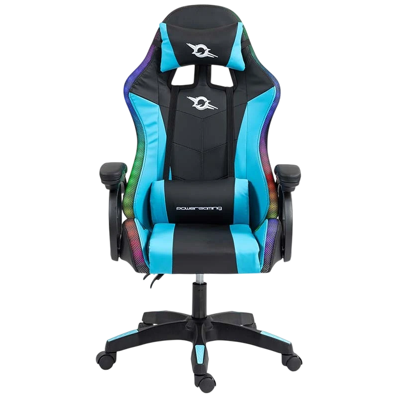 PowerGaming LED RGB Silla Negro+Azul