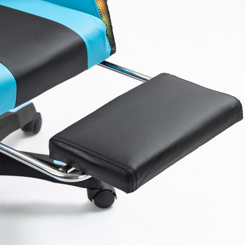 reposapiés de la Silla Gaming PowerGaming LED RGB Negro+Azul