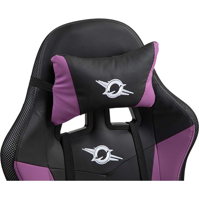 coussin cervical de la Chaise Gaming PowerGaming LED RGB Noir+Lilas