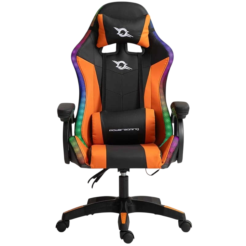 PowerGaming LED RGB Silla Negro+Naranja