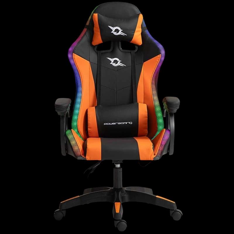 PowerGaming LED RGB Silla Negro+Naranja