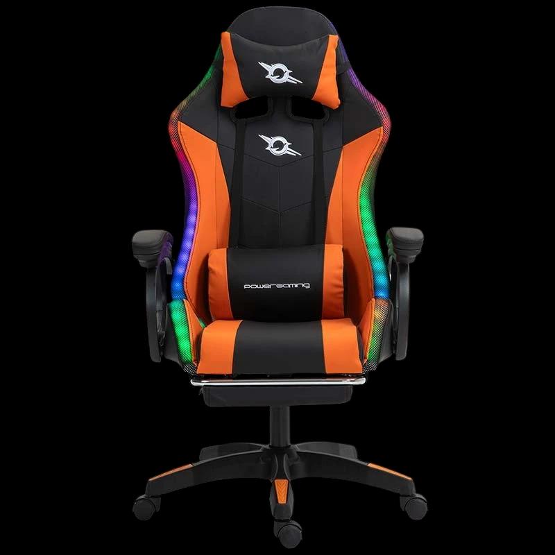 PowerGaming LED RGB Chaise repose-pieds Noir+Orange