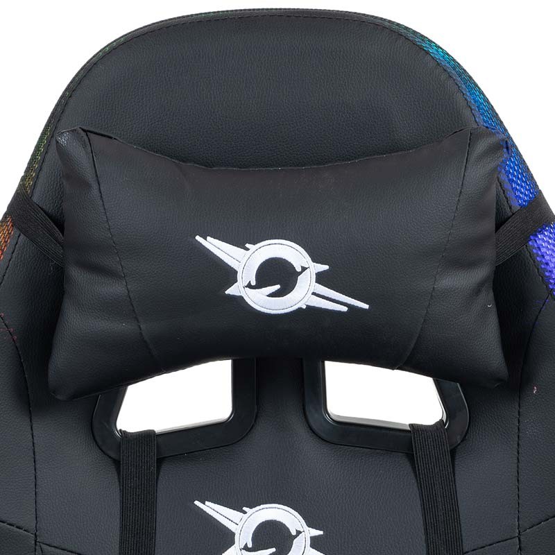 coussin cervical de la Chaise Gaming PowerGaming LED RGB Noir
