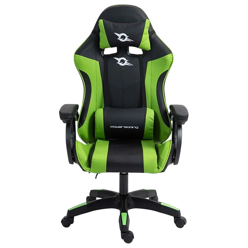 PowerGaming Silla Altavoz Masaje Negro+Verde