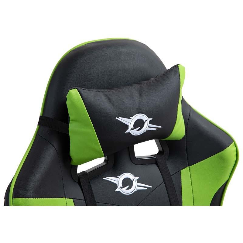 cojín cervical de la Silla Gaming PowerGaming con Altavoz Bluetooth y Masaje Negro+Verde