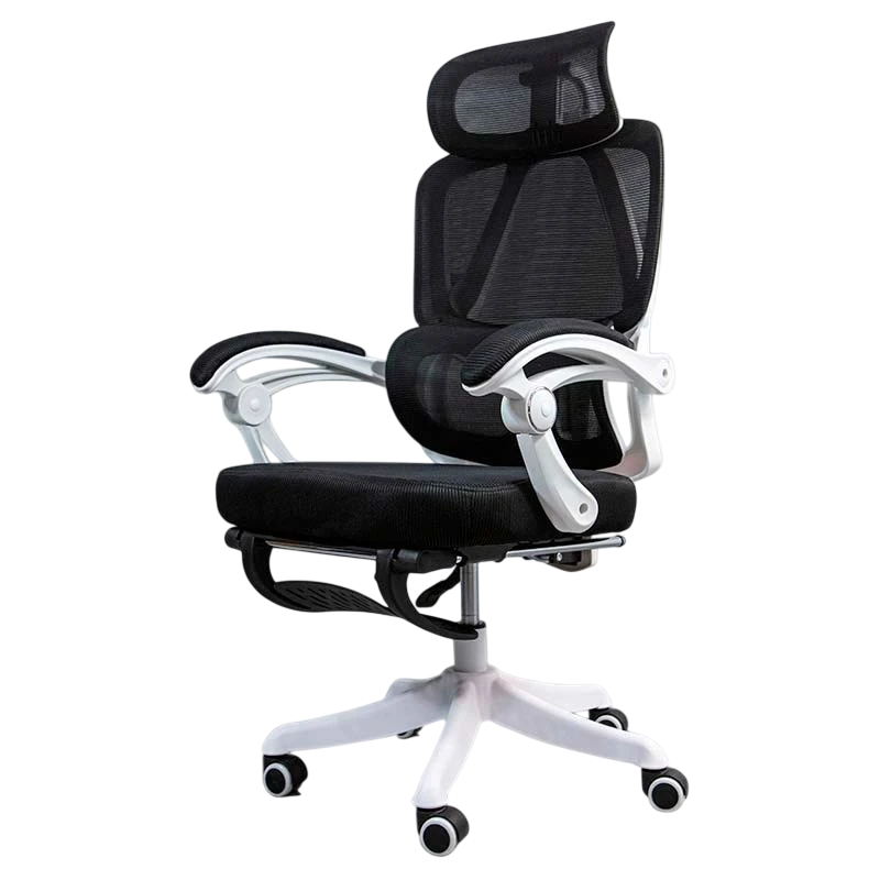 Silla de Oficina Powerbasics Confort T20 Negro con Ruedas y Reposapiés