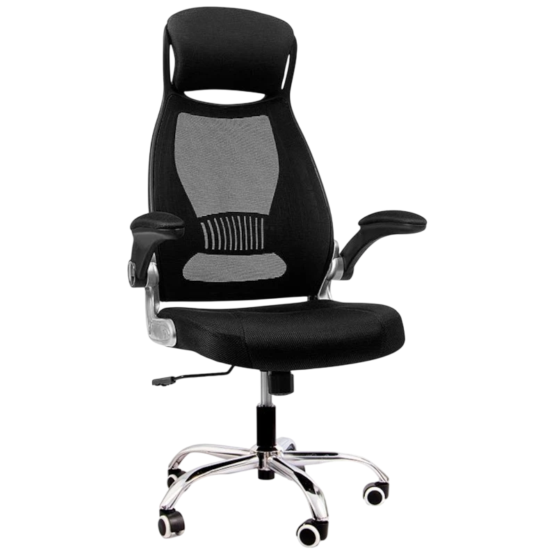 Silla de Oficina Powerbasics W2003 Negro con Reposabrazos Abatibles