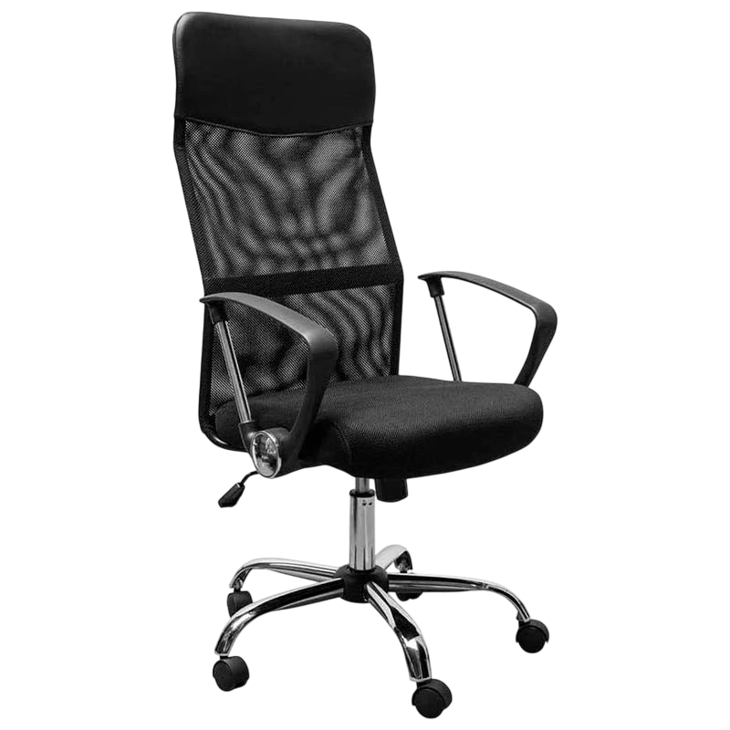 Silla de Oficina Powerbasics Mesh Negro con Respaldo Reclinable