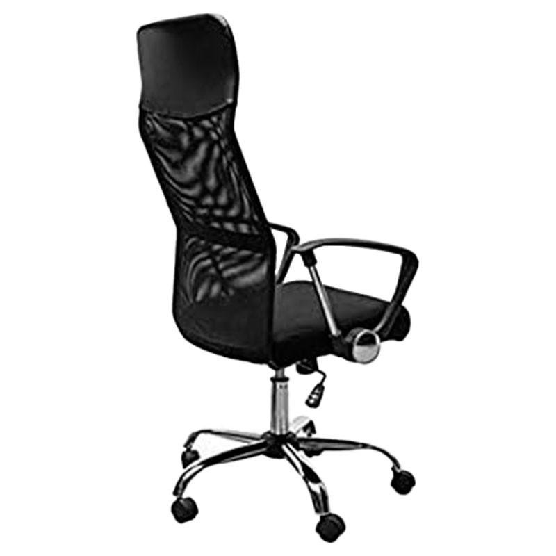 vista trasera de la Silla de Oficina Powerbasics Mesh Negro