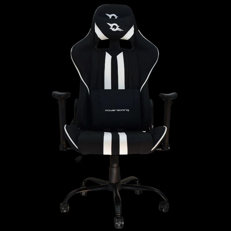 Silla de Tela PowerGaming Burnout Negro+Blanco