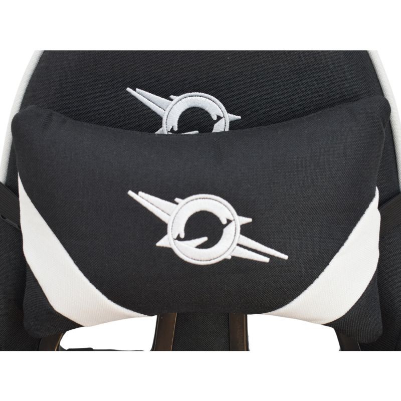 almohada cervical de la Silla de Tela PowerGaming Burnout Negro+Blanco