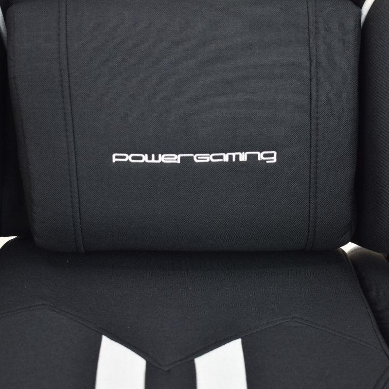 cojín lumbar de la Silla de Tela PowerGaming Burnout Negro+Blanco