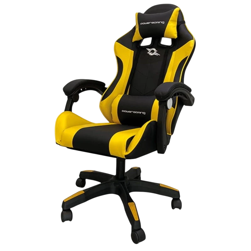 Silla Gaming PowerGaming Con Altavoz Bluetooth y Masaje Amarillo y Negro