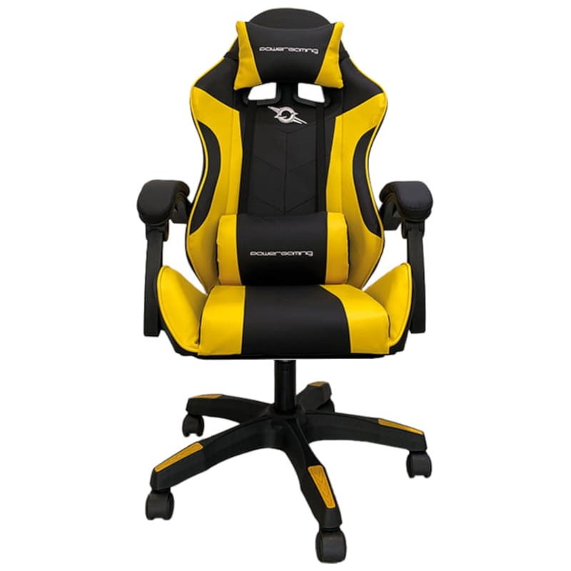 Silla Gaming PowerGaming Negro/Amarillo - Frontal