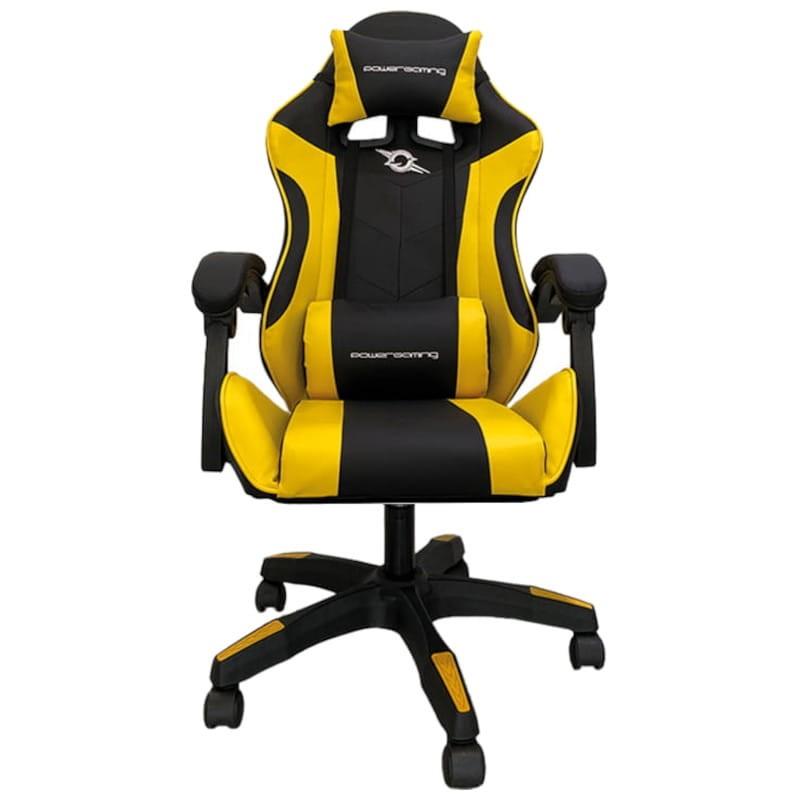 Silla Gaming PowerGaming Negro/Amarillo - Frontal