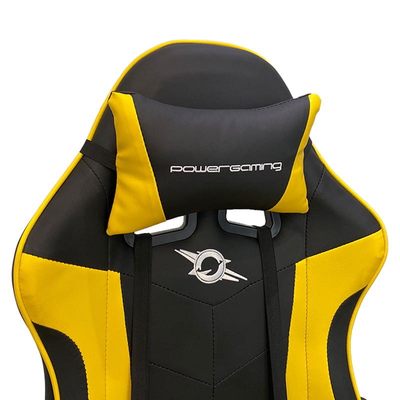 Silla Gaming PowerGaming Negro/Amarillo - Cabeza