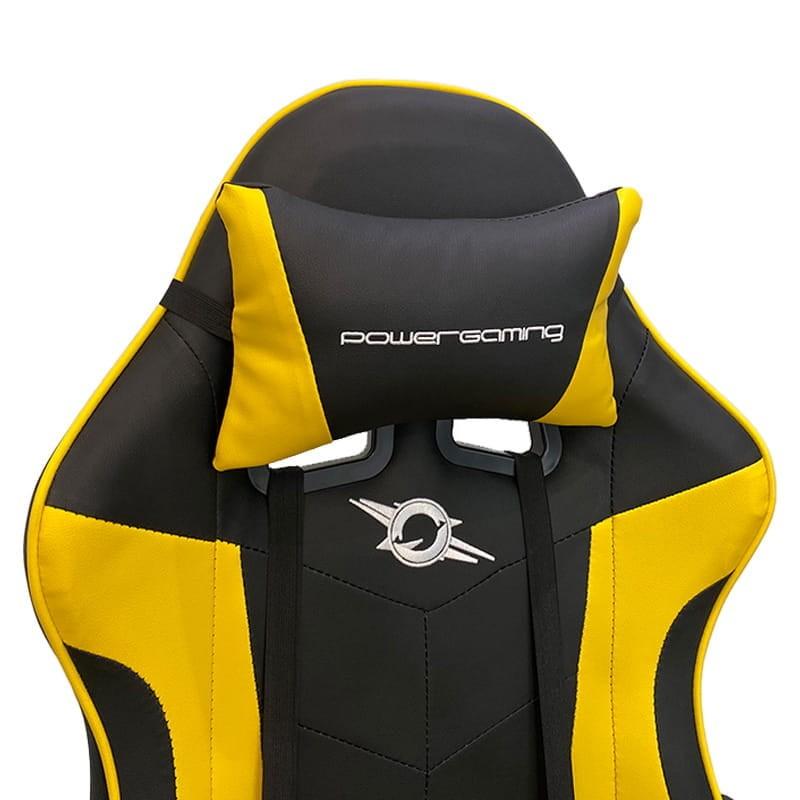 Silla Gaming PowerGaming Negro/Amarillo - Cabeza