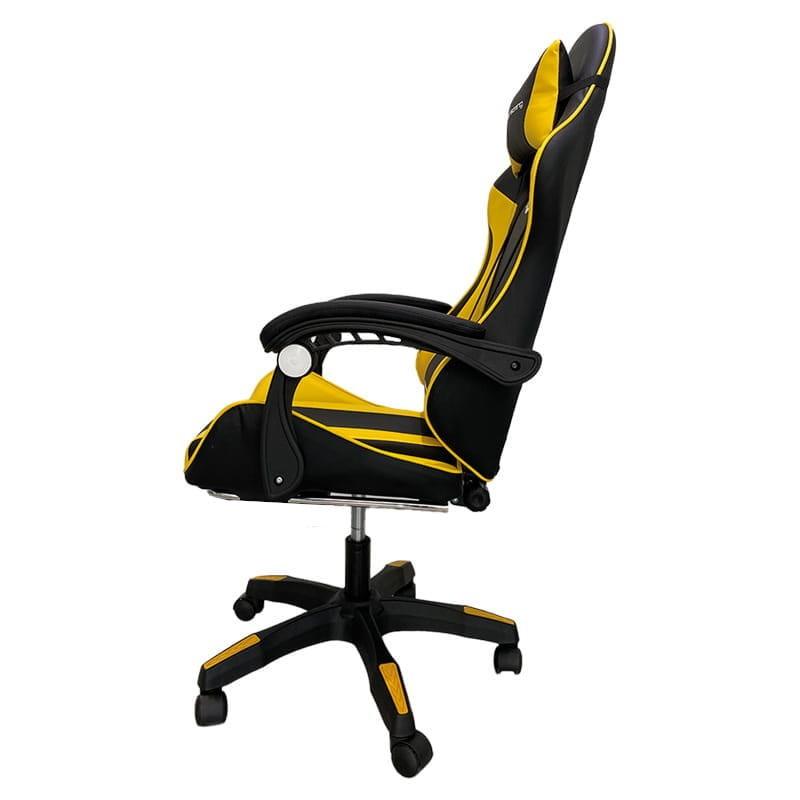 Silla Gaming PowerGaming Negro/Amarillo - Lateral derecho