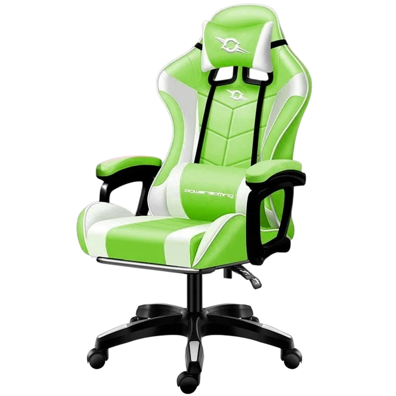 Silla Gaming PowerGaming con Altavoz Bluetooth y Masaje Verde
