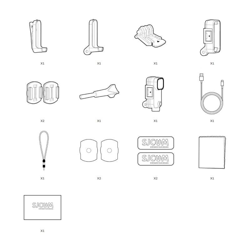 SJCAM C300 Negro - Videocámara Deportiva contenido de la caja