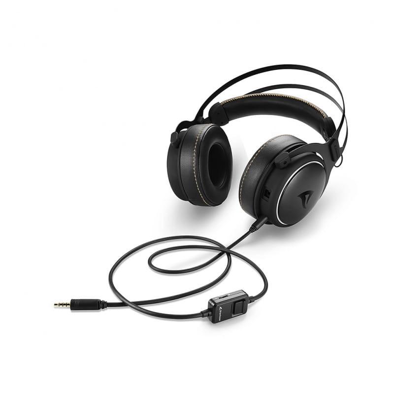 Sharkoon SKILLER SGH50 Negro - Auriculares PC visto con el cable